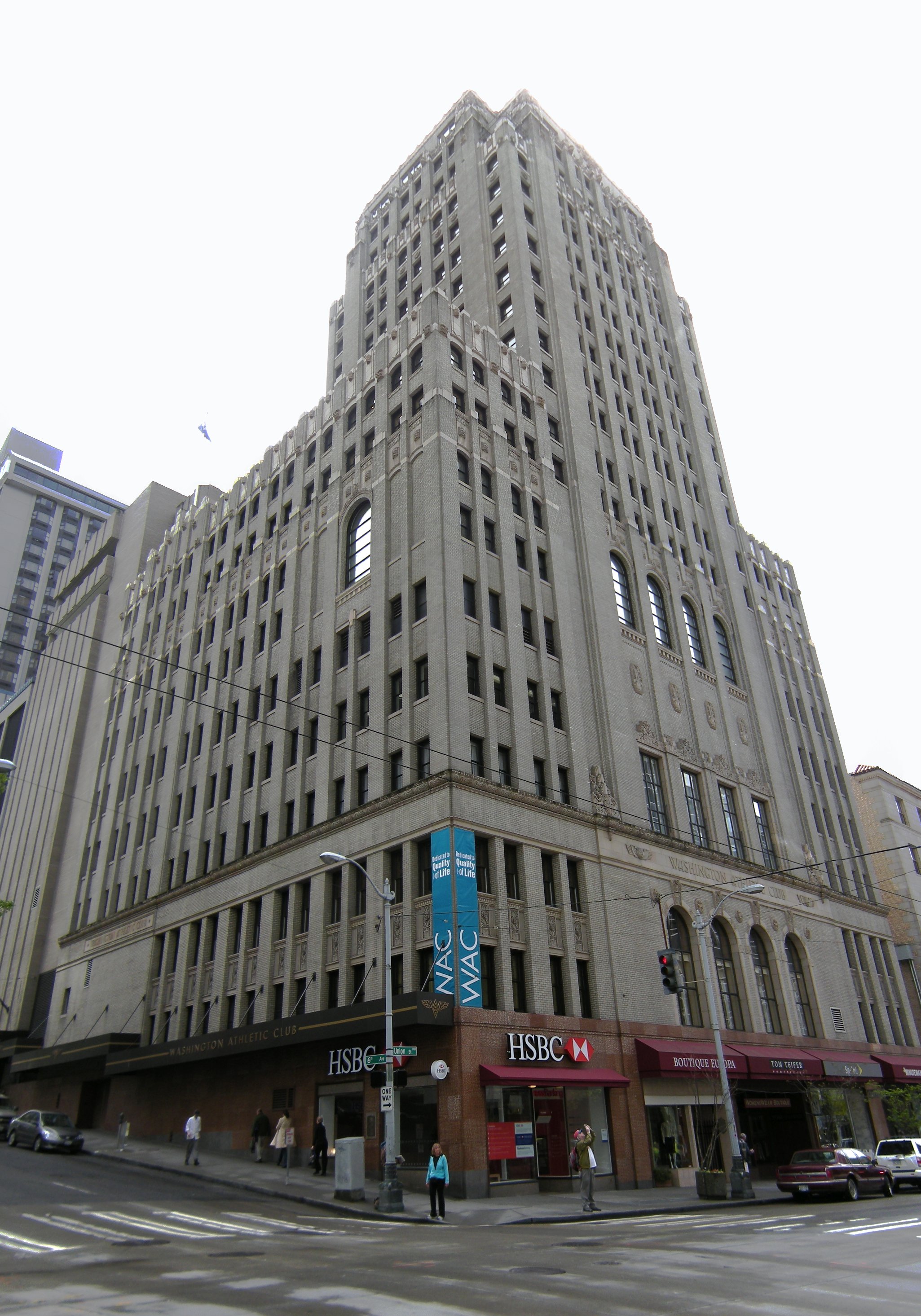 Art Deco tower of the Washington Athletic Club in Seattle